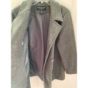 Centigrade woman’s Woman’s 100% Wool Gray Double Breasted Pea Coat Sz Med